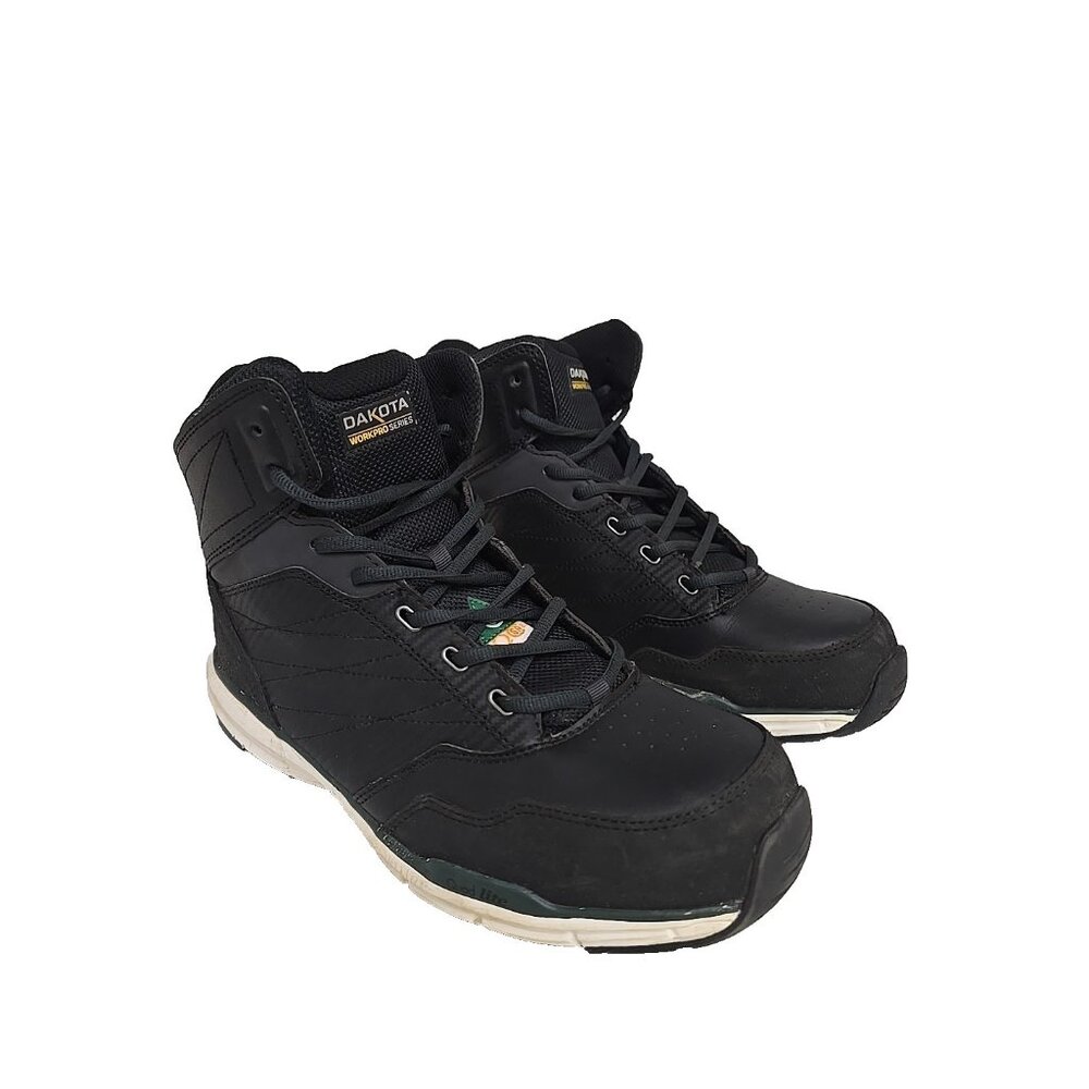 Dakota Men's 3617 Mid-Cut Quad Lite Steel Toe Steel Plate Shoes Black Size 11M